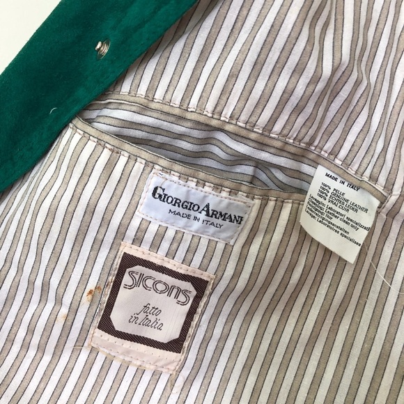 Rare vintage Giorgio Armani Suede Leather Jacket - Picture 3 of 4